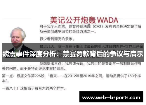 魏震事件深度分析：禁赛罚款背后的争议与启示